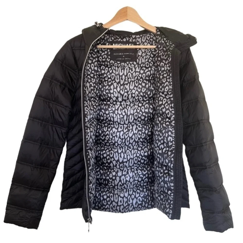 MICHAEL Kors black quilted nylon packable puffer black jacket Size S - Picture 4 of 14